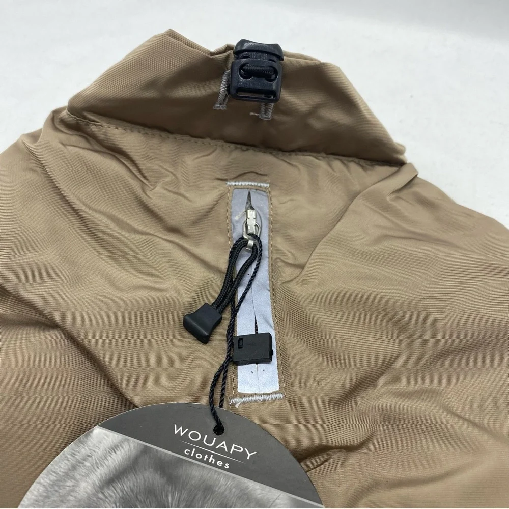 Wouapy Basic Raincoat for Small & Medium Dogs Khaki Sm NEW NWT